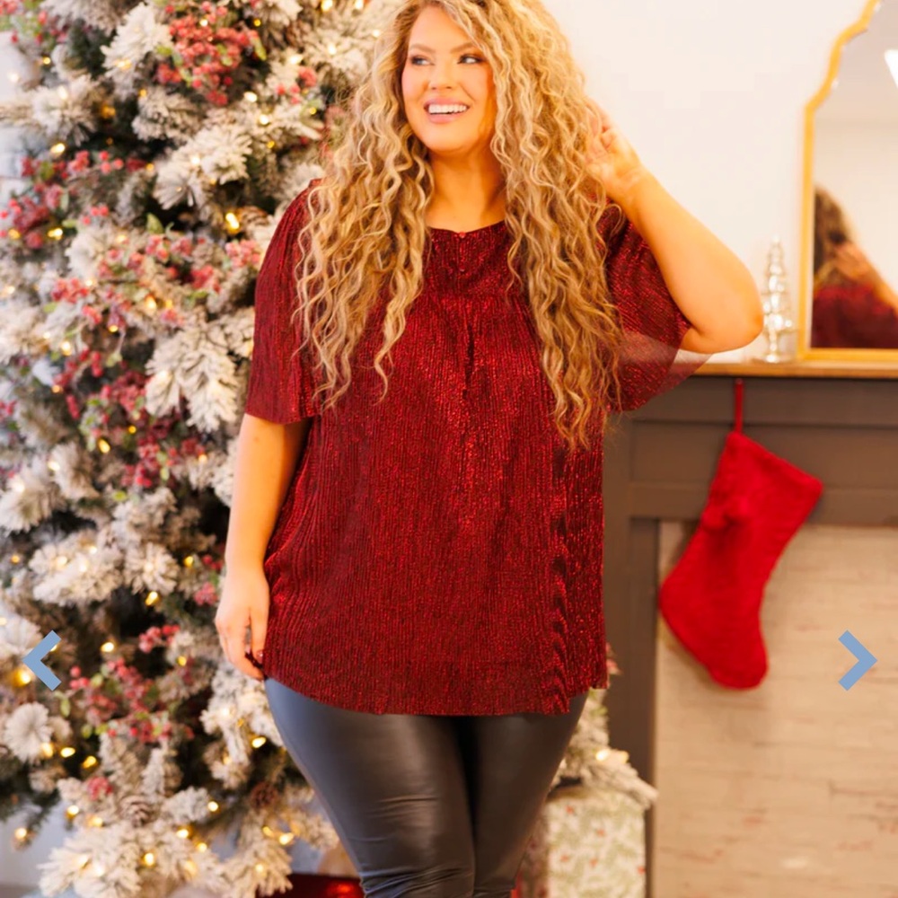 Red Metallic Top - Picture 9 of 9